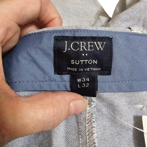 J. Crew NWT Sutton Straight-Fit Pant in Oxford Cloth Sz 34x32 - Picture 7 of 10